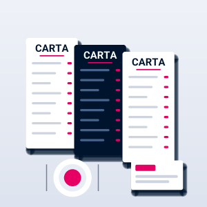 Cartas, flyers y tarjetas para restaurantes